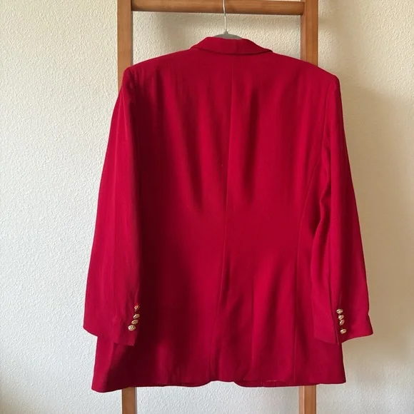 Lauren Ralph Lauren Red Blazer with logo emblem vintage - Picture 6 of 7